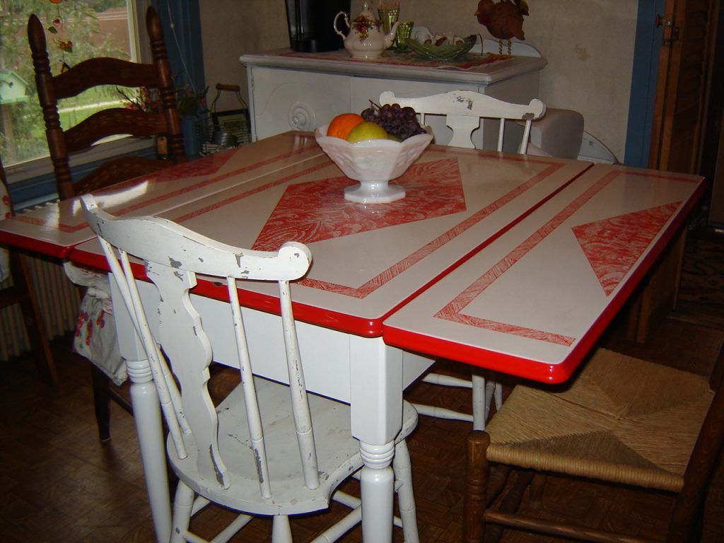 chairish vintage porcelain kitchen table