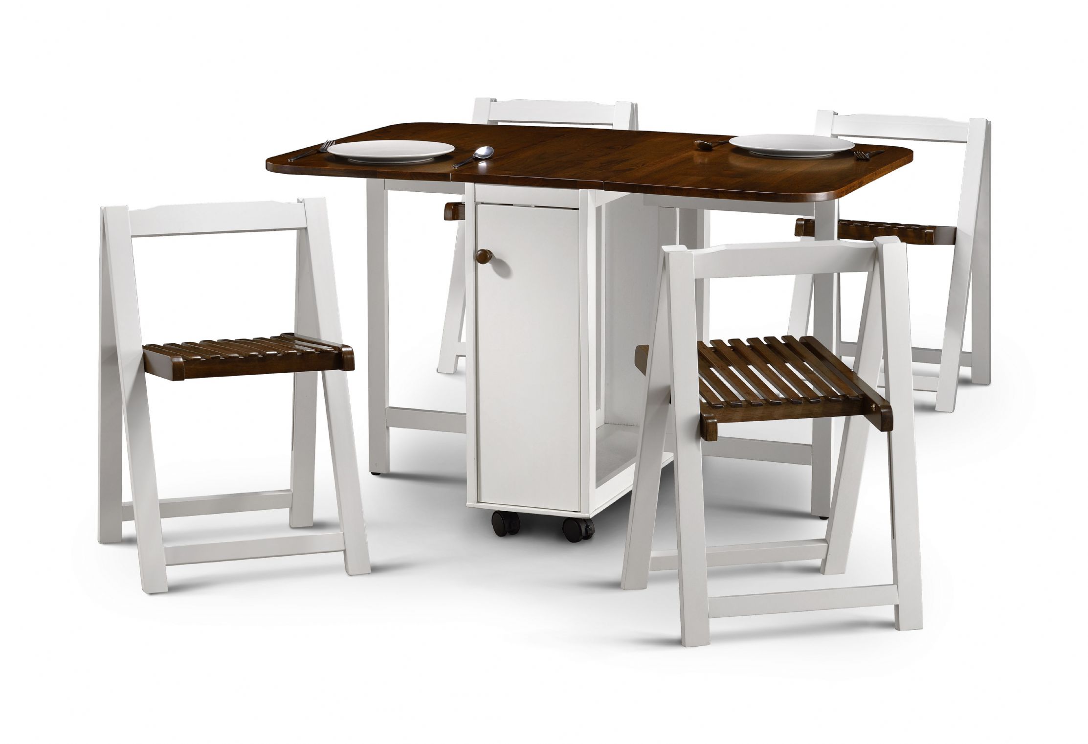 folding kitchen table with stool