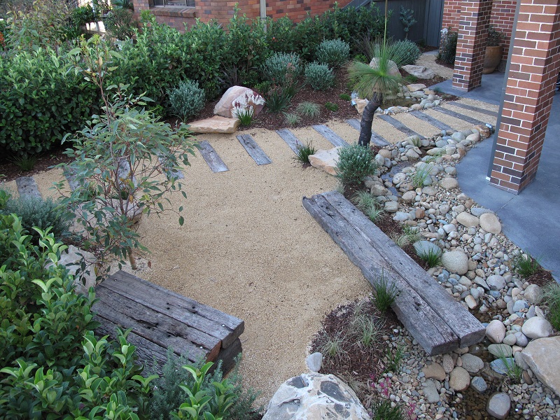 Minimalist Rock Gardens Australia with Simple Decor