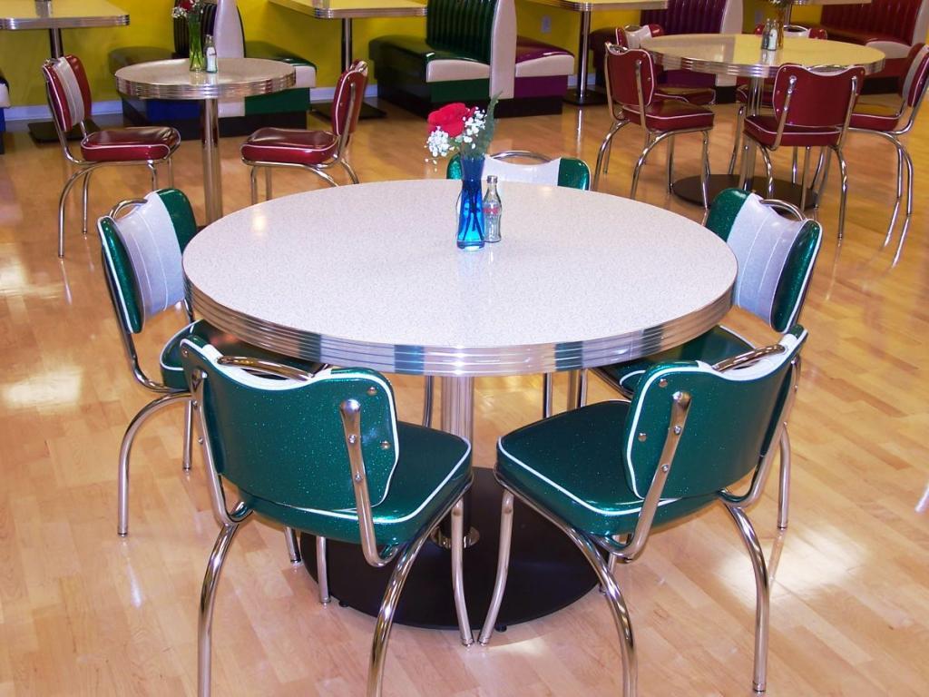 1950S Metal Kitchen Table And Chairs / Vintage 1950s Red Kitchen Diner