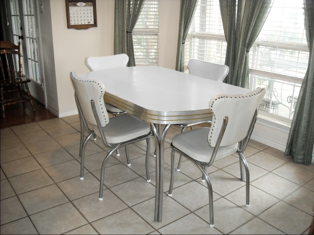 1950s kitchen table set white