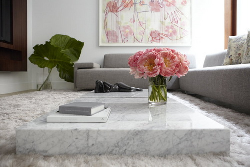 Marble coffee table design - 15 ways to compliment the interior design