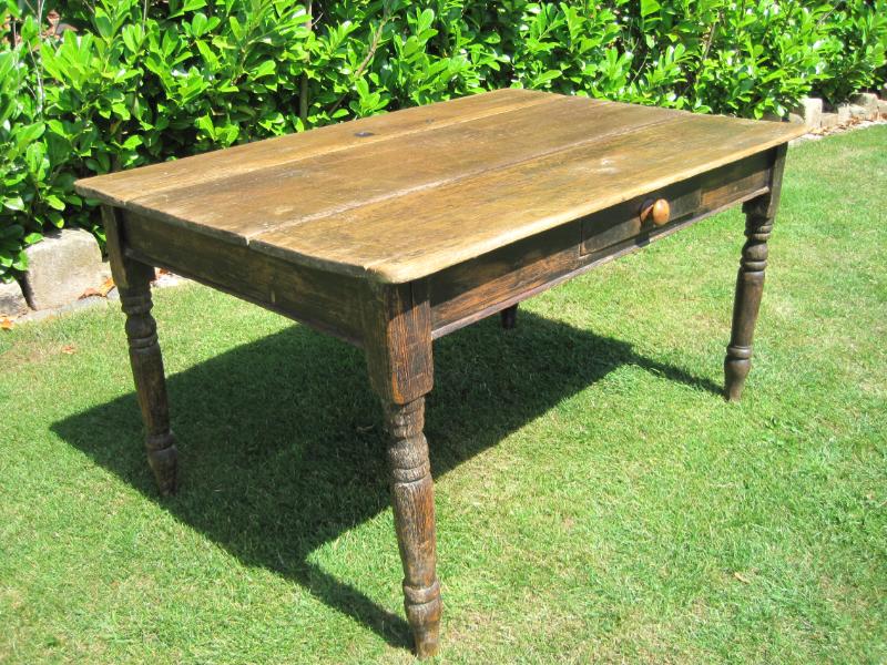 Antique kitchen table with drawer – Stop Using the Floor for your Writing Surface