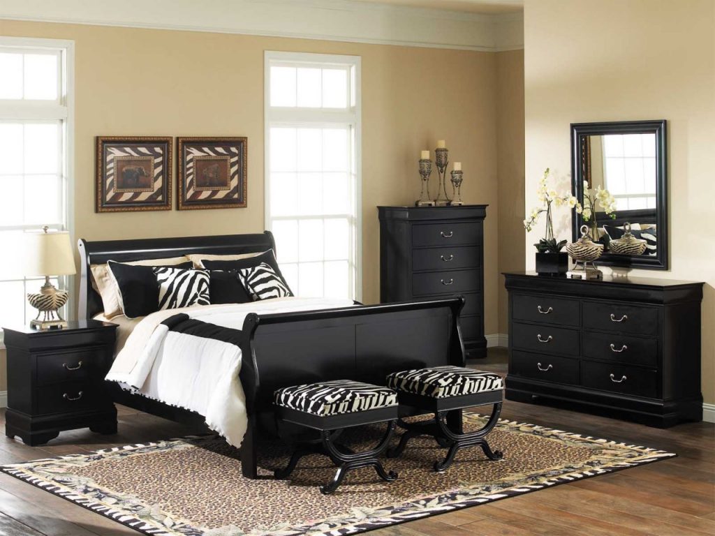 vintage black lacquer bedroom furniture