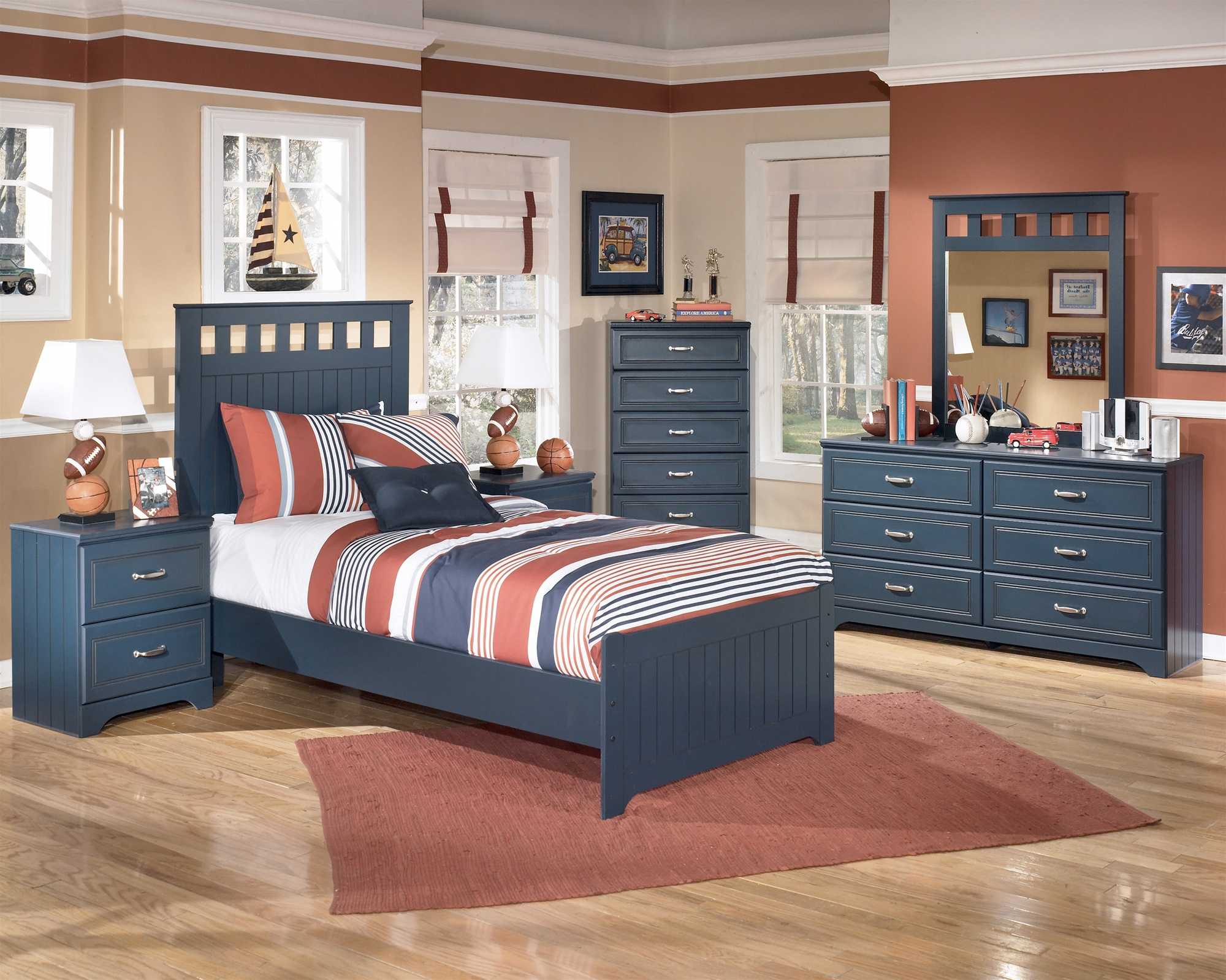 Simple Youth Bedroom Furniture Ideas with Modern Garage