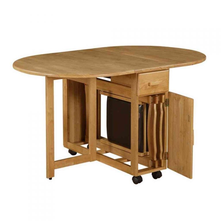 Folding kitchen table and 4 chairs 20 Design Ideas For Smaller