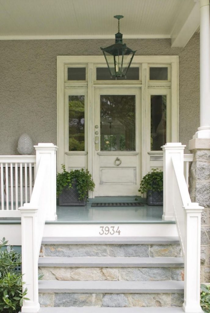 French country double entry doors give charming completions to the