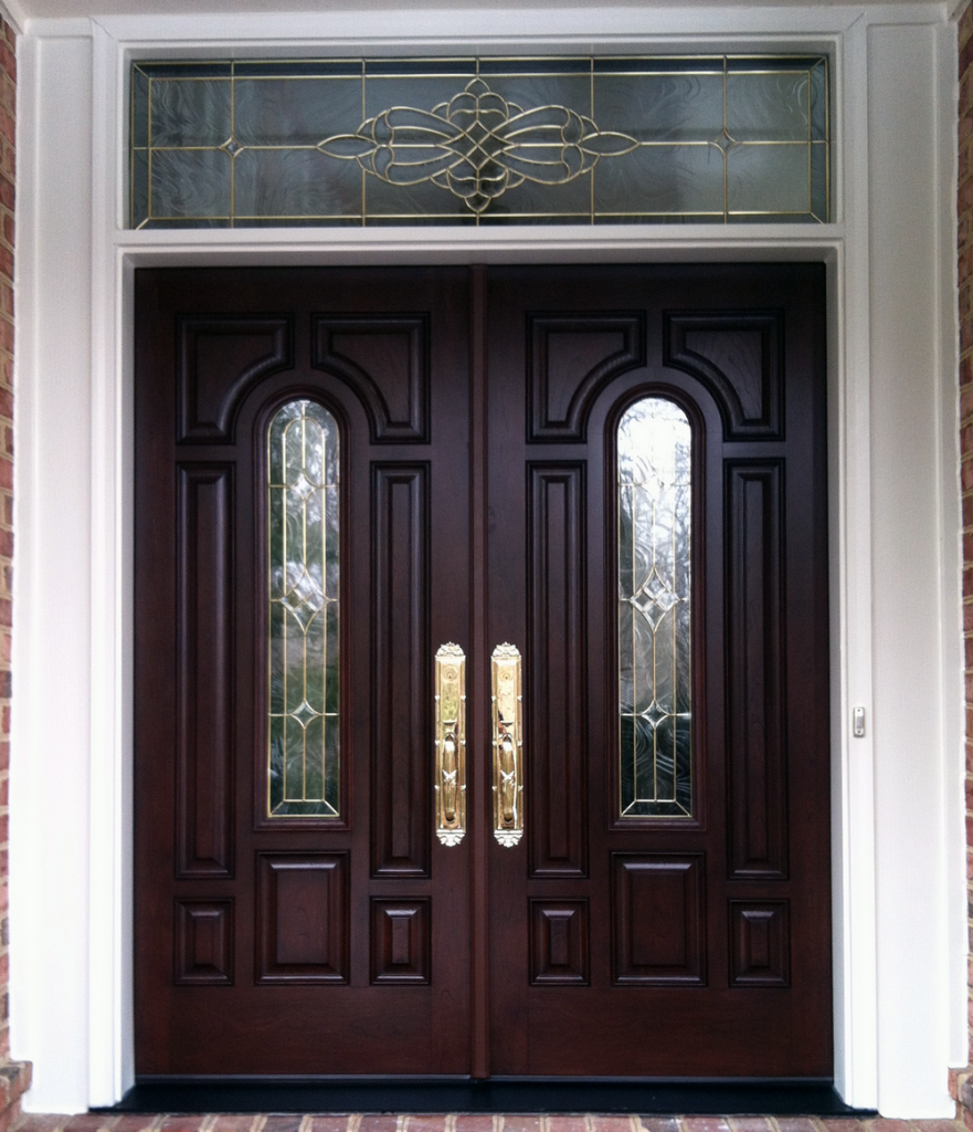 French country double entry doors give charming completions to the general appearance of your
