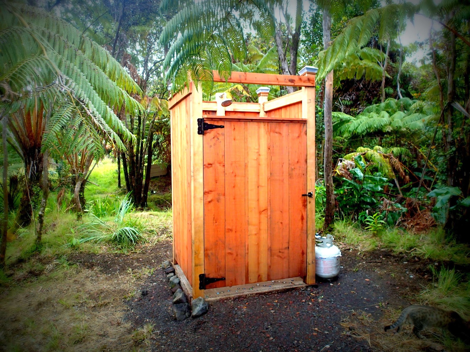 The beauty of Outdoor shower with hot water