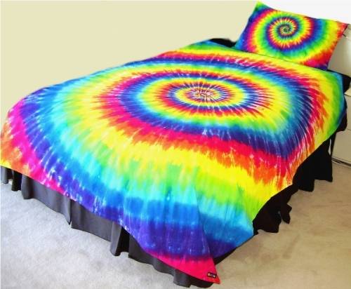 Rainbow tie dye bedding