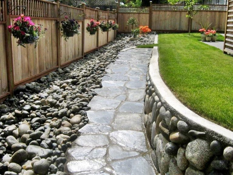 Enhacing Your Landscape River rock garden path