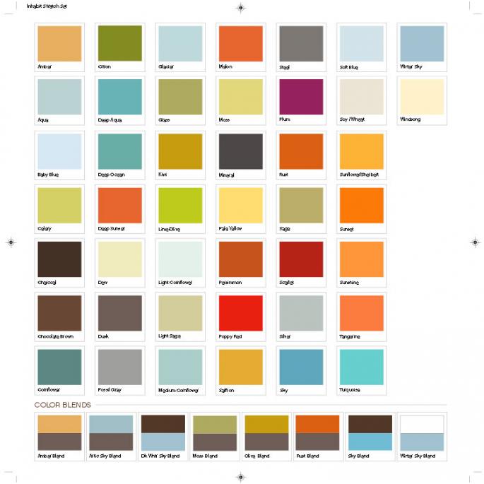 Wall colour shade cards – 20 ways to bright dark space in your rooms