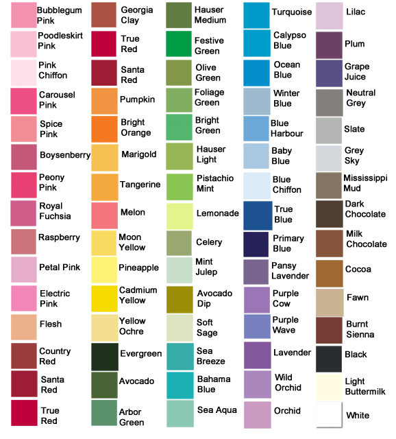 Wall paint colours names – Picture Perfect Interiors and Exteriors for your Complete Home