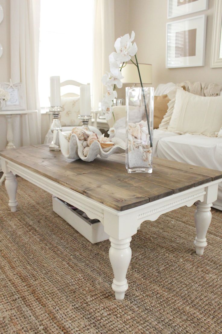 Wood coffee table makeover – ideal for a conventional setting of living room