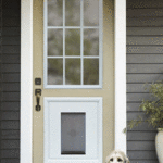 Door with built in dog door – must have for dog owners