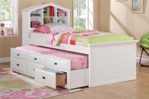 Bright Little Girls Room Interior White Twin Bedroom Furniture