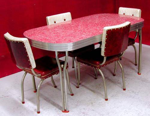 1950’s retro kitchen table chairs photo - 1