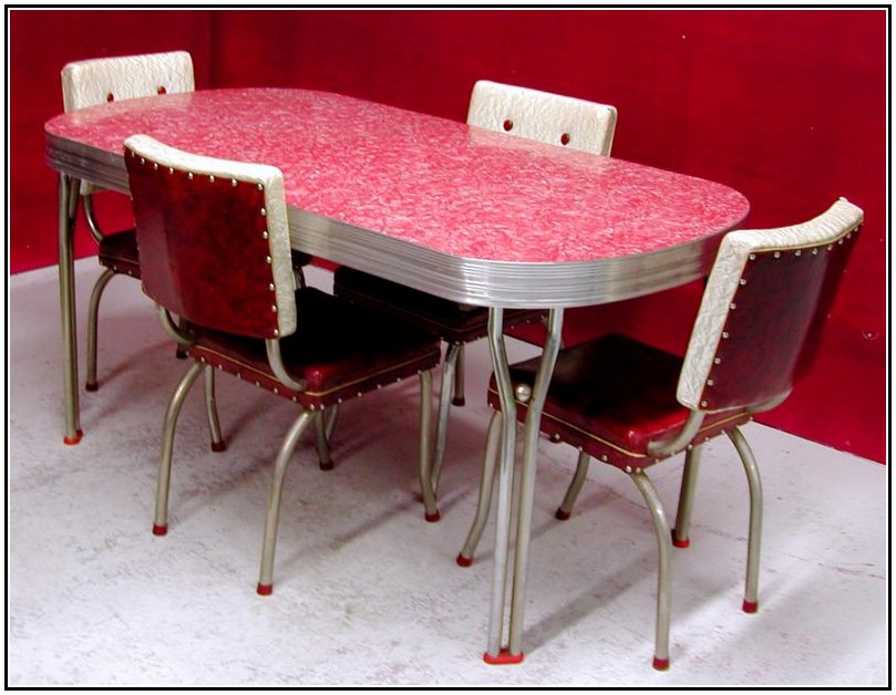 1950’s retro kitchen table chairs photo - 3