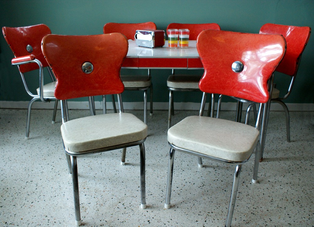 1950’s retro kitchen table chairs photo - 6