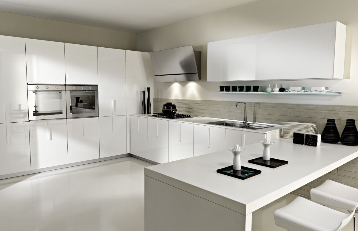 White Modern Kitchen photo - 5