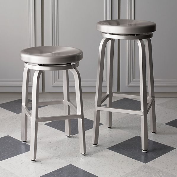 aluminum bar stools without backs photo - 2