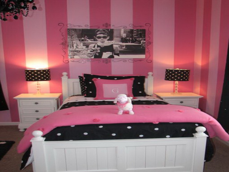 black & pink bedroom designs photo - 5