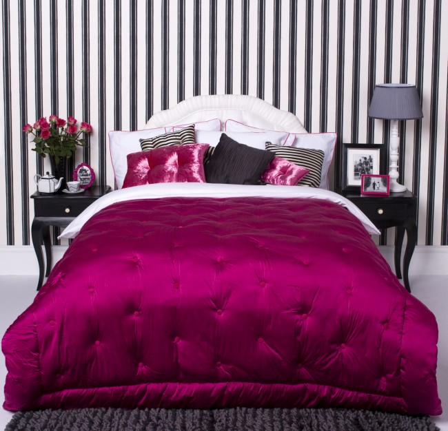 black & pink bedroom designs photo - 6