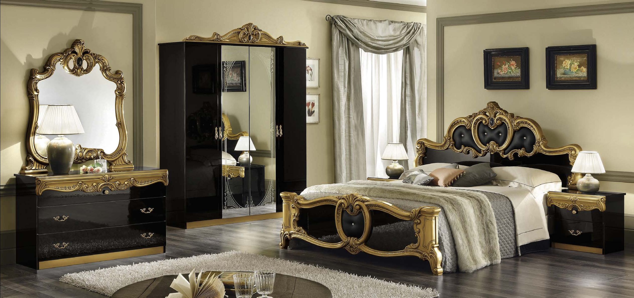 black and gold bedroom design photo - 4