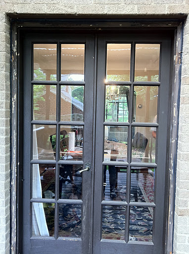 black french doors exterior photo - 4