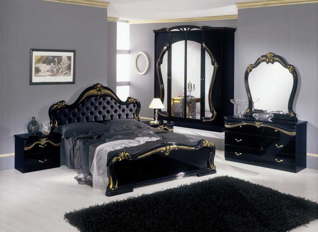 black lacquer bedroom furniture sets photo - 1