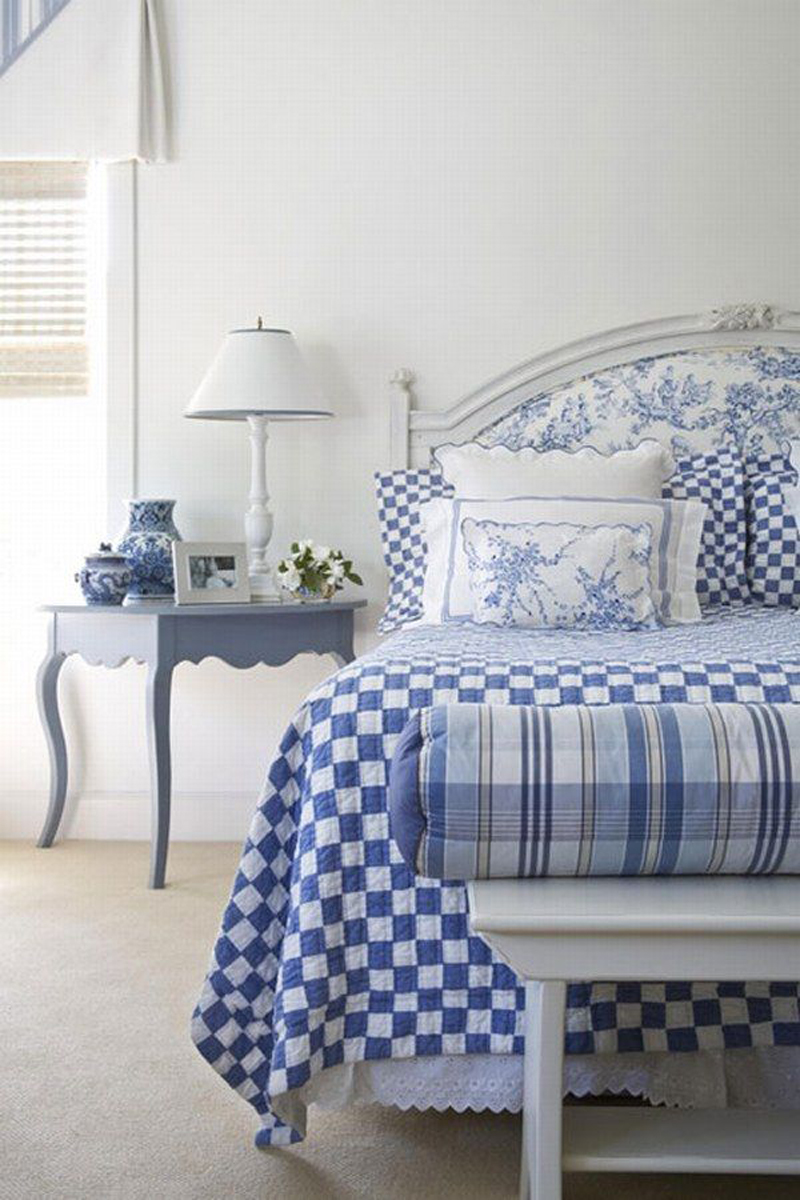 blue and white bedrooms images photo - 1