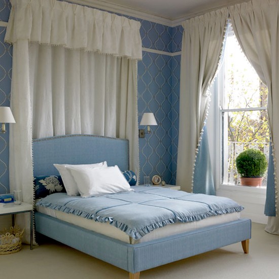 blue and white bedrooms images photo - 5