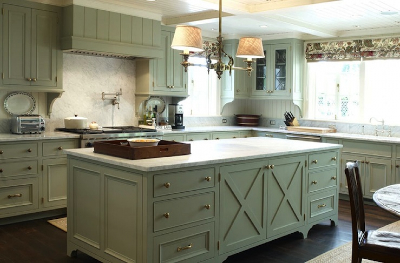 french country kitchen cabinets design photo - 3