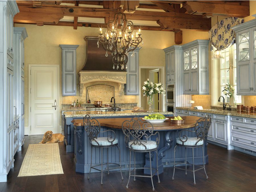 french country kitchen design photo - 1
