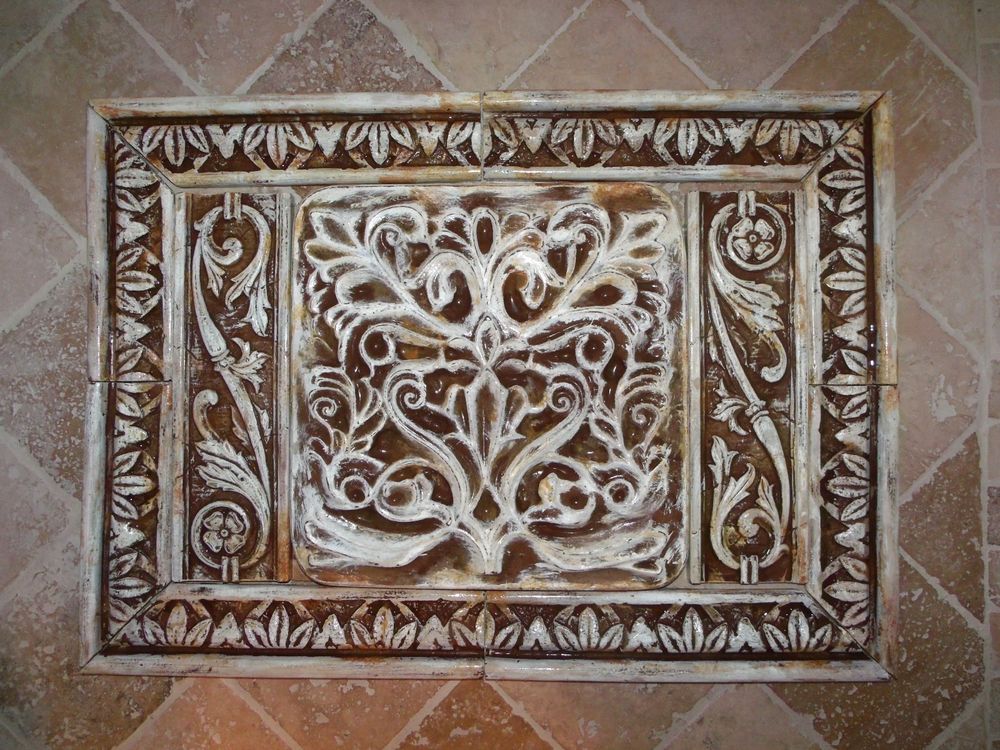 french country kitchen wall tiles photo - 5
