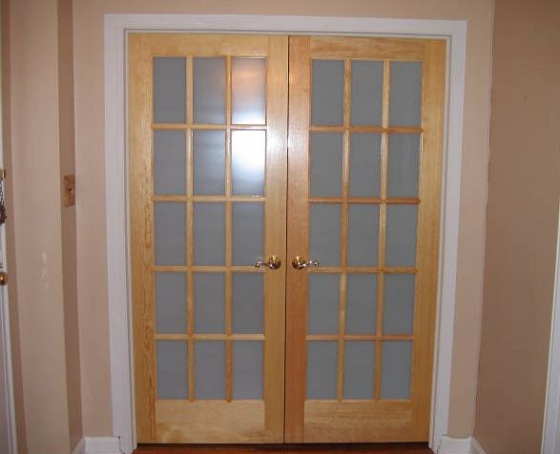 french doors interior frosted glass photo - 4