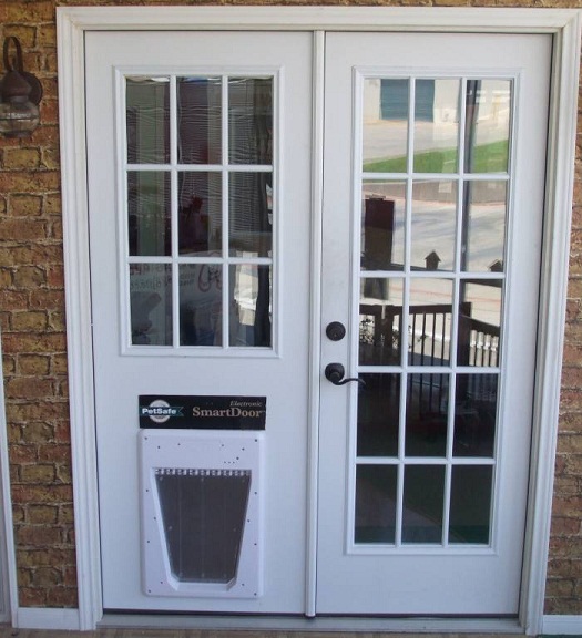 french doors with dog door photo - 1