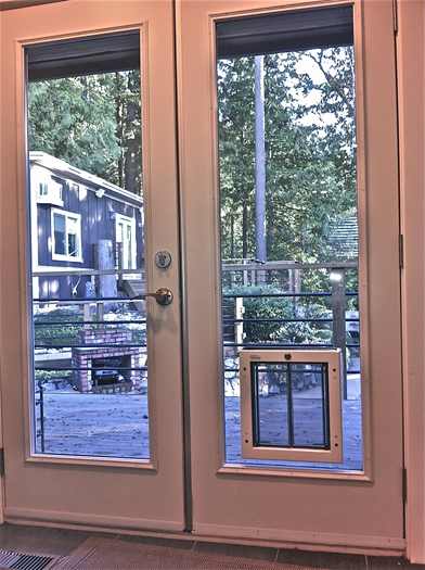 french doors with dog door photo - 4