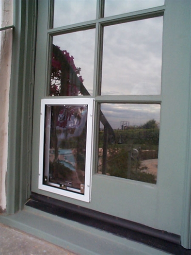 french doors with dog door photo - 6