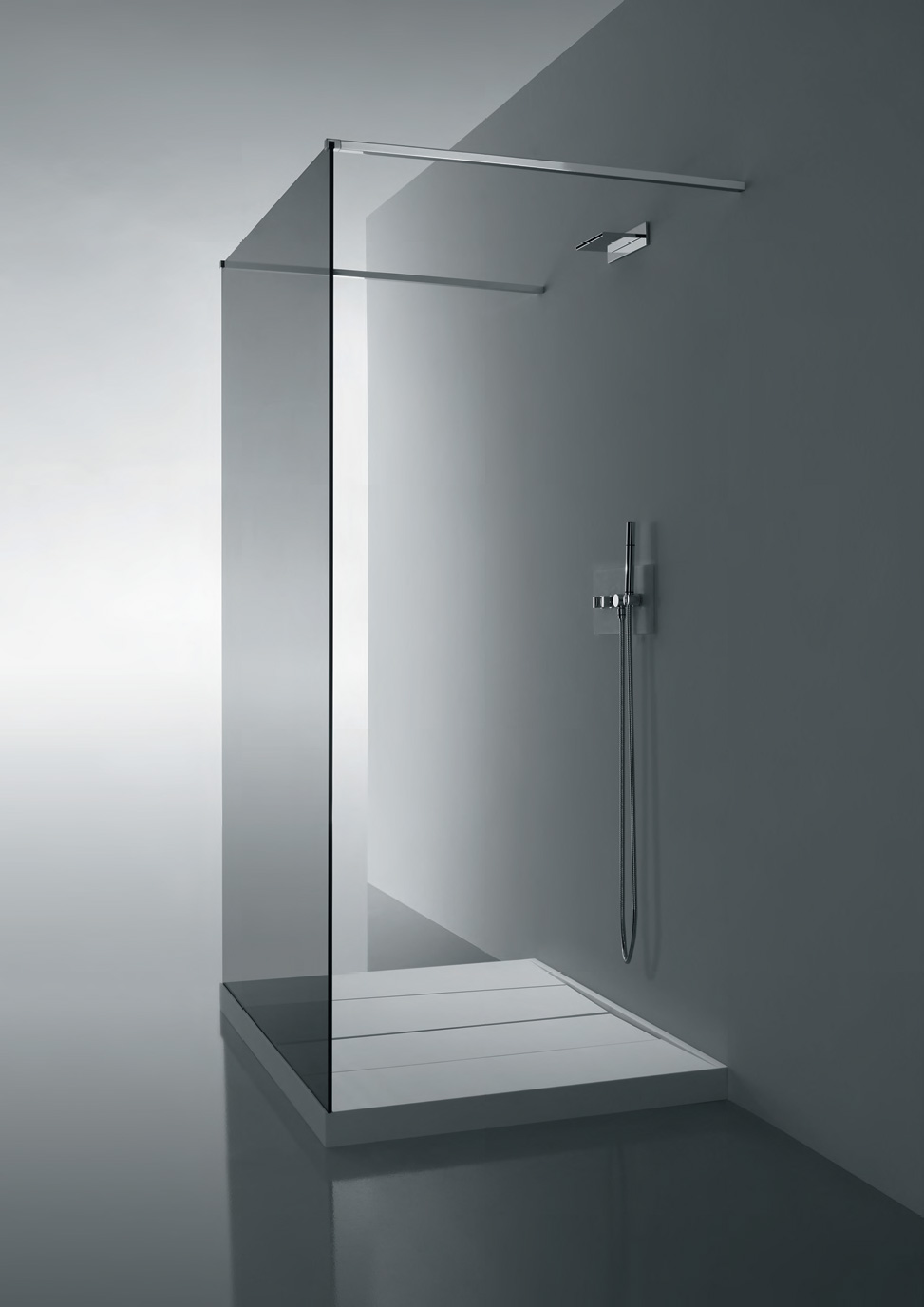 glass wall dividers bathroom photo - 1