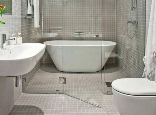 glass wall dividers bathroom photo - 3