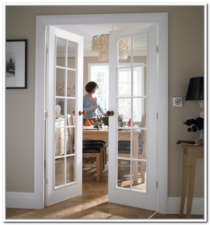 interior french doors white photo - 1