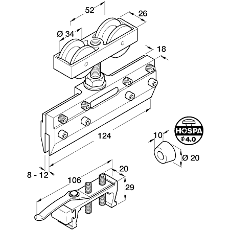 interior sliding door gear set photo - 3