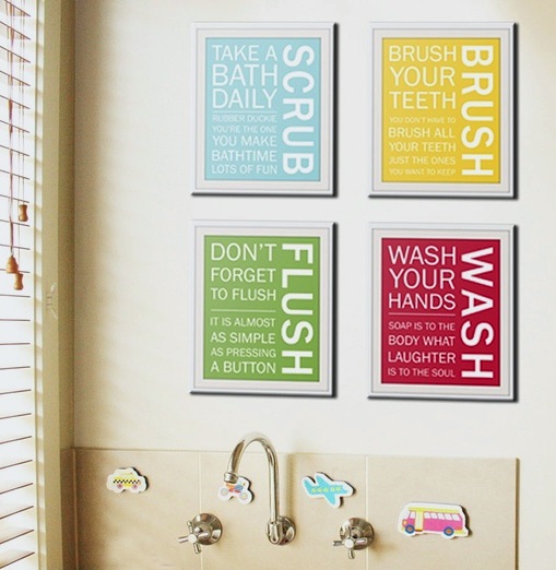 kids bathroom art ideas photo - 1