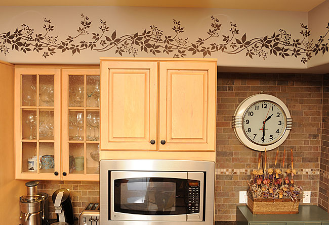 kitchen cabinet stencil design