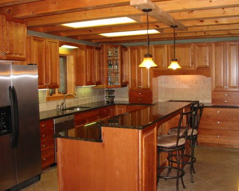 kitchen design ideas for log homes photo - 6