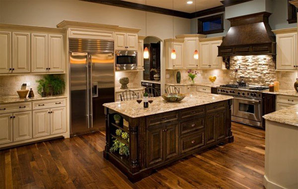 l shaped kitchen island photo - 3