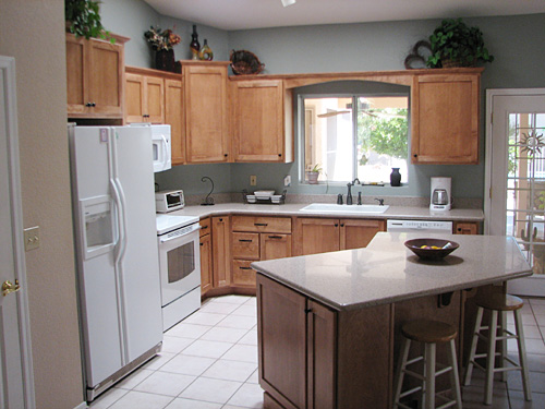 l shaped kitchen island photo - 4