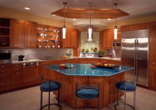 l shaped kitchen island photo - 6