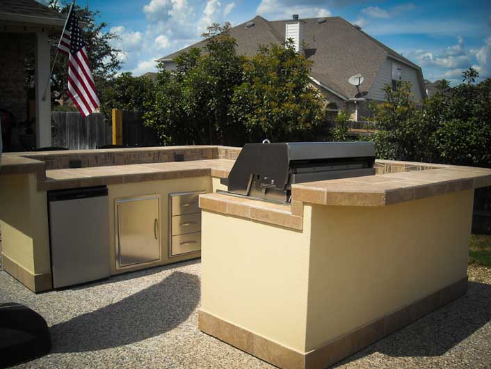 l shaped outdoor kitchen plans photo - 5